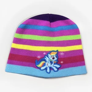 Hasbro My Little Pony Hat Striped Beanie Knit Cap - Picture 1 of 3