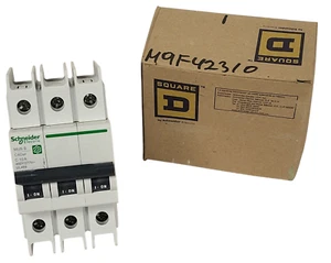 NEW SQUARE D M9F42310 Miniature Circuit Breaker (MCB) Multi9 C60BP, 3P, 10A - Picture 1 of 4