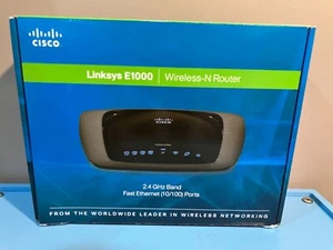 Cisco Linksys E1000 Black Wireless 2.4 GHz 300 Mbps 10/100 Ethernet Port Router - Picture 1 of 5