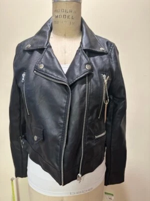 Love tree womens black  faux jacket size MD - Image 1 of 4