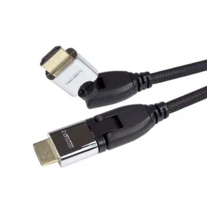 2m HDMI Cable SWIVEL & Rotate Right Angled Braided Lead v2.0 Ultra HD 2160p 4K - Picture 1 of 12