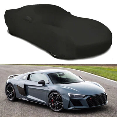 Cubierta completa de coche interior elástica a prueba de polvo personalizada negra para Audi R8 Kzkxxdai Foto 1 de 4