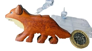 Fridge Magnet Wood Fox Animal Wooden Vintage ncb - Picture 1 of 4