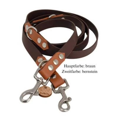 HANDGEFERTIGT Biothane Leine Hundeleine Standardleine passend zu AnnyX braun/bernstein