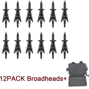 12Pcs NAP Killzone Crossbow Broadheads 100 Grain 2 Inch Cutting Spring Clip Tips - Picture 1 of 11