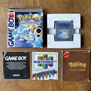 Pokémon Blue Nintendo Game Boy Original Box Complete W/ Original Flyers Working! - Picture 1 of 15