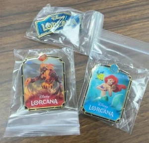 Disney Lorcana TCG Chinese Promo Ariel Lion King Logo Set of 3pcs Combo Badge - Picture 1 of 1