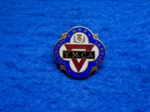 WWII Y.M.C.A. SCOTTISH BRANCH VOLUNTARY WAR SERVICE LAPEL BADGE THOMAS FATTORINI - Picture 1 of 2