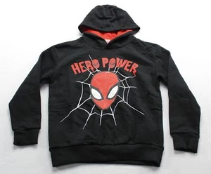 Marvel Kid's Spiderman Hero Power Pullover Hoodie CL8 Black Medium Size 134cm - Picture 1 of 4