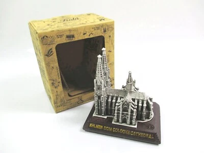 Köln Dom Cologne Souvenir Poly Modell Germany 9 cm silber braun - Bild 1 von 4