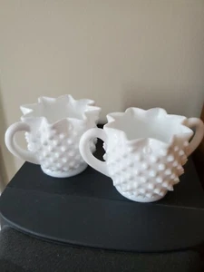 FENTON WEISS MILCHGLAS KOCHFELD NAGEL STERN SAHNEKÄNNCHEN & ZUCKERDOSE SET - Bild 1 von 1