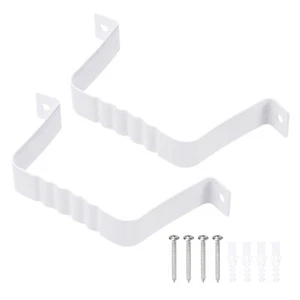 2pcs Downspout Adapter Gutter Downspout Straps 3x5 Extension Adapter, White - Picture 1 of 5