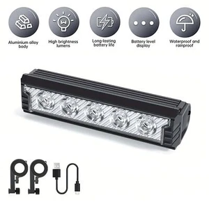 2800 Lumen Lighting Bar Bicycle Bike Road MTB Mountain eBike LED Front Headlight - Picture 1 of 11