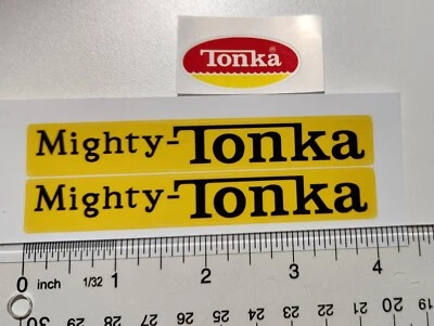 Conjunto de adesivos de substituição para caminhão basculante Mighty Tonka. 1974–1975.  - Imagem 1 de 2