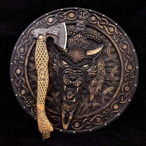 Custom Handmade Carbon Steel Hunting Viking Tomahawk Hatchet Tactical Axe + Gift - Picture 1 of 5