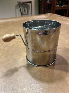 Hand Crank Flour Sifter Stainless Steel - Picture 1 of 4