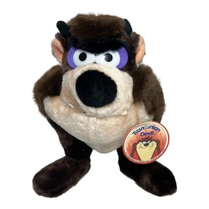 1988 Taz Tasmanian Devil Plush Warner Bros Mighty Star Tag Stands Vintage - Picture 1 of 10