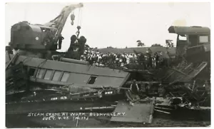 Grúa de ferrocarril de vapor RPPC NY Boonville en el trabajo condado de Oneida - Imagen 1 de 2