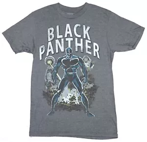 Black Panther Adult New T-Shirt- Distressed Standing Proud Under White Logo - Picture 1 of 1