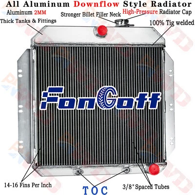 3 Row Aluminum Radiator For 1960-1962 Chevrolet C10 C20 C30 K10 K20 K30 Truck Foto 1 de 4