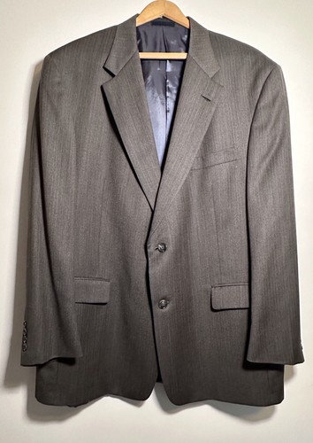 BURBERRY Giacca Tuta Lana Cappotto Sportivo Uomo 46R Marrone Riga Spina di Pesce