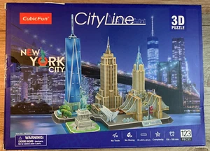 Cubic Fun 3D Puzzle City Line New York City Hobby Puzzle New in Box-123 Pieces - Picture 1 of 2