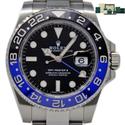 Rolex GMT-Master II BATMAN Blue Black Bezel *ROLEX WARRANTY CARD 2018* #2003-1 - Image 1 of 4