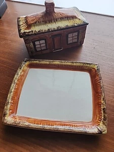 Vintage Price Kensington Cottage Ware 845007 England Butter Dish & Plate / Tray - Picture 1 of 23