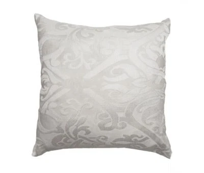 MAISON K 提花纺织品白色 BOCADO VELVET PILLOW ~ 24 英寸 ~ 令人惊叹 ~ 意大利 ~ 全新 — 第 1/4 张图片