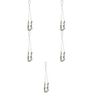 5 Pack Mobile Phone Chain Pendant Beaded Charm Wrist Strap Hanging - Zdjęcie 1 z 12