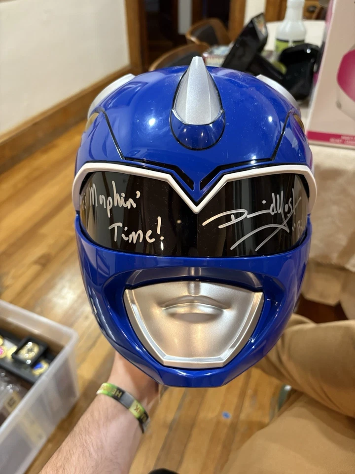 Power Rangers Blue Ranger Lightning Collection Helmet PSA Signed By David Yost - Image 1 of 4