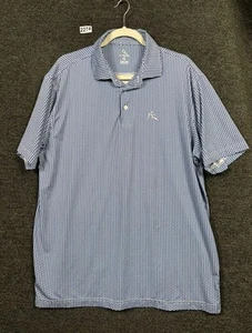 Rhoback Texas State Logo All Over Print Flag Mens Size XL Golf Polo Shirt Blue - Picture 1 of 6