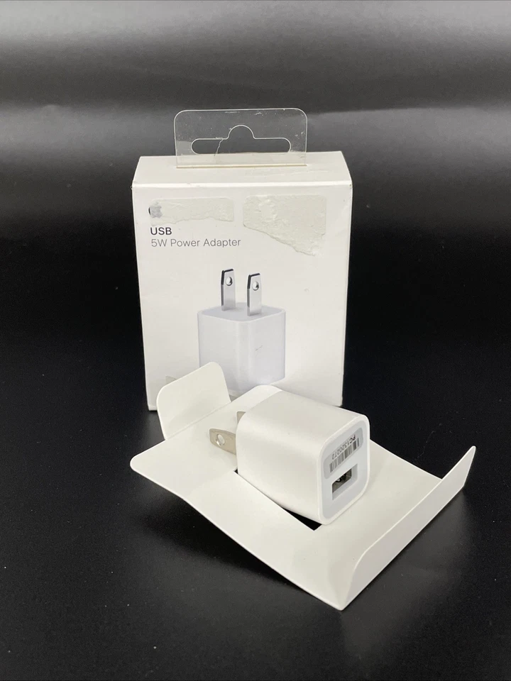 Genuine OEM Apple A1385 5W USB Travel Power Adapter Cube Charger iPhone iPad - Image 1 of 4