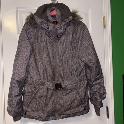 Hawke & Co Mujer Talla L Deportes Invierno Abrigo Imitación Piel Capucha Parka Chaqueta Foto 1 de 4