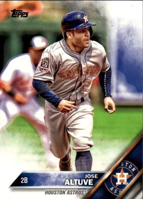 2016 Topps Jose Altuve #317b Gray uniform Astros in Camo Lettering Houston 25N - Image 1 of 2