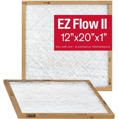 Flanders EZ-Flow II 12x20x1 Air Filters, MERV 1, Furnace, HVAC, & AC Filter -... - Image 1 of 4