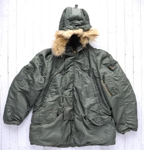 VTG Men's 50’s 60’s US Air Force Flying Jacket N3B Parka Coat Sz Large - Picture 1 of 18