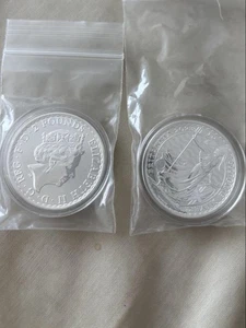 Y0911 UK 2023 Elizabeth II Britannia 2 pounds 1 oz silver coin [1 piece] - Picture 1 of 2