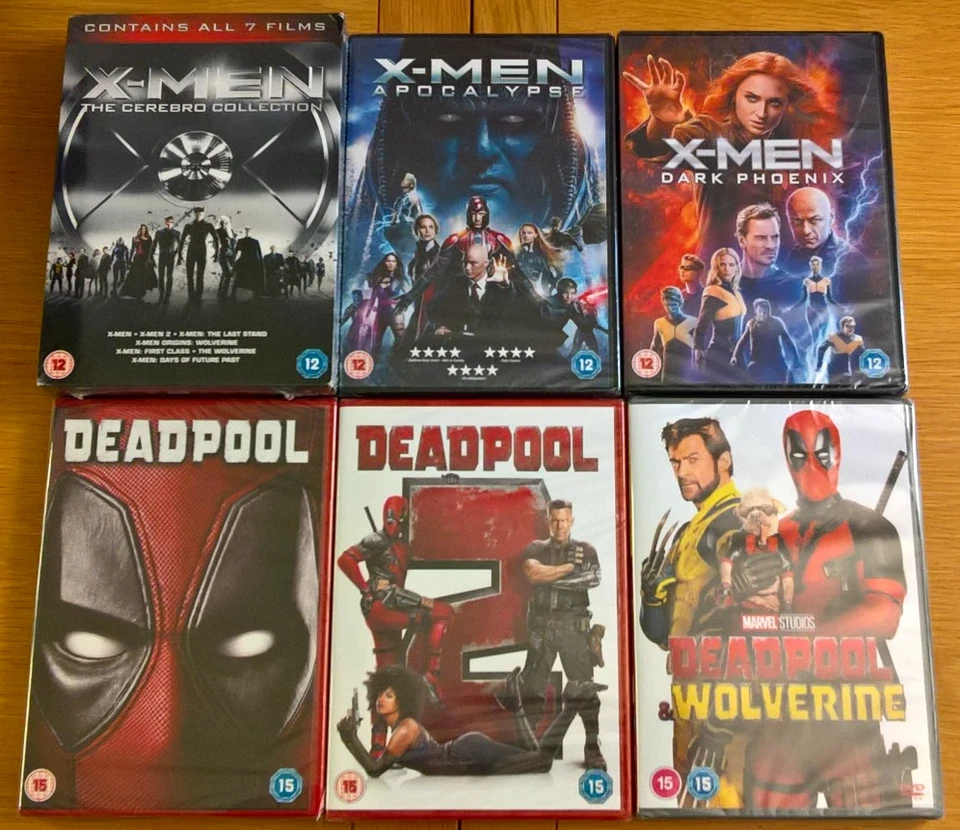 X-Men 1-7 Complete DVD Collection PLUS Wolverine 1-2 & Deadpool 1-3 R2 BRAND NEW - Image 1 of 1