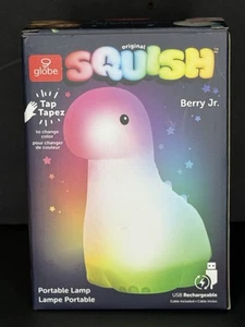 Brontosaurus Squish Tap Night Light LED Multicolor Silicone Kids Lamp Berry Jr - Picture 1 of 5