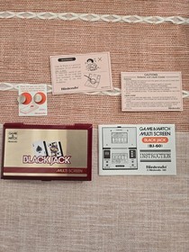 Nintendo Game & Watch BLACKJACK BJ-60 Multi Screen 1985 COMPLETE &ndash; Box, Manual