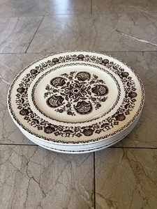 Vintage set of 5 Wellesley dinner Plates By Wood $ sons - Picture 1 of 2
