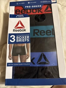 New Mens Reebok 3XL Short 3" Inseam Performance Boxer Brief Underwear 3 Pack - Picture 1 of 2
