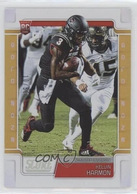 2019 Score Rookies Gold Zone /50 Kelvin Harmon #380 Rookie RC - Image 1 of 2