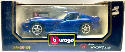 BURAGO 1/18 Dodge Viper GTS купе • синий и белый / бриллианты 96/NIB - Изображение 1 из 4