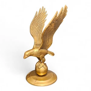 Vintage Leonard massive Messing Adler Statue auf Globus 11 1/2" Amerika USA Patriot MAGA - Bild 1 von 8