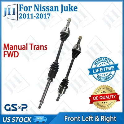 Juego de ejes CV par delantero izquierdo derecho OE para Nissan Juke 2011-2017 tracción delantera manual Foto 1 de 4