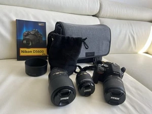 Nikon D5600 24MP, 3 Objektive (18-55, 18-105, 55-300) - nur 568 Auslösungen - Bild 1 von 14