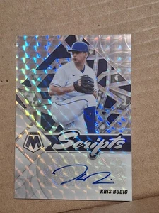 Tarjeta automática autografiada 2022 Kris Bubic Panini Mosaic Scripts #SC-KB KC Royals - Imagen 1 de 3