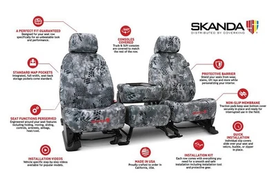 Coverking  CSCKT16FD10174 Camo Neosupreme Seat Covers for 2015-2021 Ford E Van Foto 1 de 4